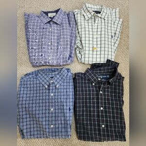 3 Ralph Lauren & 1 Ted Baker Men's Button-Down Shirts L Large